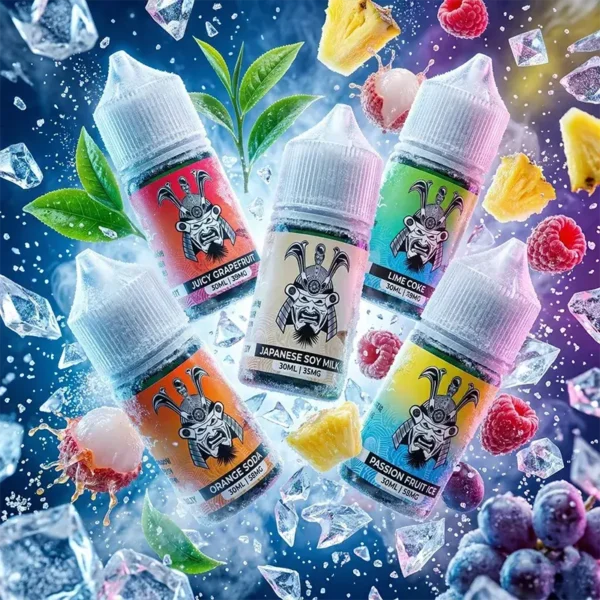 將軍煙油 SAMURAI 商品圖，呈現堅果菸草與冰感水果調性